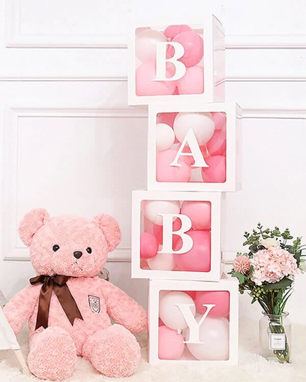 617655_Набор_коробок_для_шаров_Baby_Белый_30_30_30_см_4_шт_в_кор_5 Набор коробок для шаров Baby — изображение 1