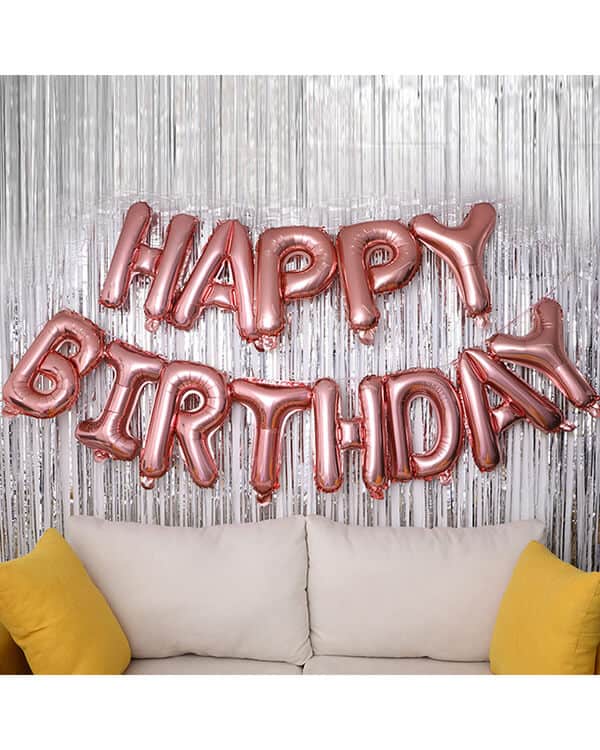 Надпись Happy Birthday Розовое Золото 41см — изображение 1